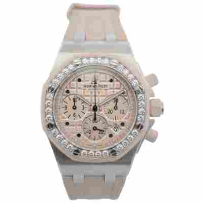 AUDEMARS PIGUET ROYAL OAK OFFSHORE LADY 37X48MM STEEL DIAMONDS BOX+PAPERS 2008 REF: 26048SK.ZZ.D082CA.01