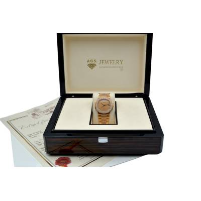 PATEK PHILIPPE NAUTILUS 37.5MM YELLOW GOLD CHAMPAGNE DIAMOND PAVED VINTAGE 1983 REF: 3800/5