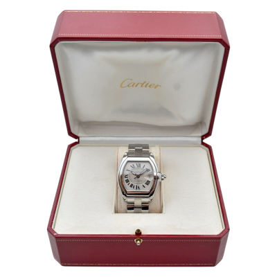CARTIER ROADSTER ROADSTER 36X44MM STAINLESS STEEL SILVER DIAL AUTOMATIC BOX ONLY REF: W62000V3