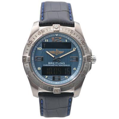 BREITLING AEROSPACE AVANTAGE 42 TITANIUM BLUE BOX+PAPERS 2010 REF: E79362