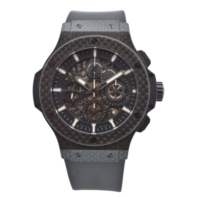 HUBLOT BIG BANG AERO BANG 44 MM CARBON OPEN WORKED DIAL AUTOMATIC BOX ONLY REF 311.QX.1124.RX