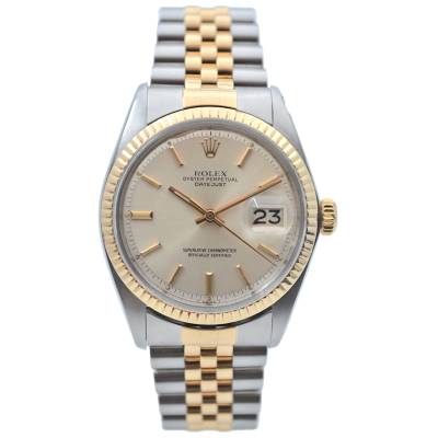 ROLEX DATEJUST 36 YELLOW GOLD&STEEL CHAMPAGNE DIAL JUBILEE 1969 AUTOMATIC REF: 1601