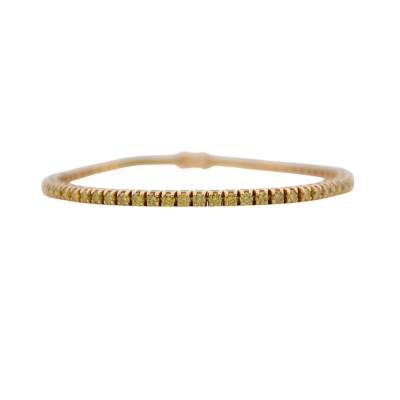 BRATARA DIN AUR GALBEN 18K CU DIAMANTE GALBENE NATURALE_123006