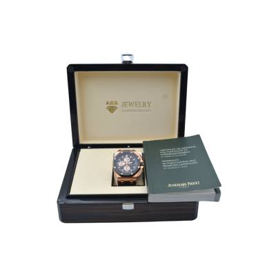 AUDEMARS PIGUET ROYAL OAK OFFSHORE 44MM AUTOMATIC CHRONOGRAPH CERAMIC ROSE GOLD BLACK DIAL REF: 26400RO.OO.A002CA.01