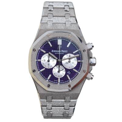 AUDEMARS PIGUET ROYAL OAK CHRONOGRAPH FROSTED GOLD 41 PURPLE DIAL 2019 REF: 26331BC.GG.1224BC.01