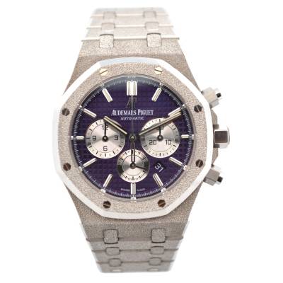 AUDEMARS PIGUET ROYAL OAK CHRONOGRAPH FROSTED GOLD 41 PURPLE DIAL REF: 26331BC.GG.1224BC.01