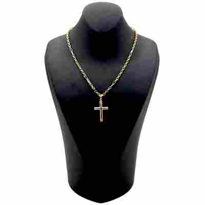 LANT SI PANDANT IN FORMA DE CRUCE DIN AUR 14K_131295