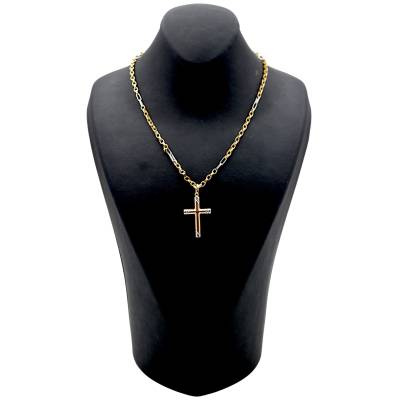LANT SI PANDANT IN FORMA DE CRUCE DIN AUR 14K_131295