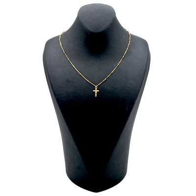 LANT SI PANDANT IN FORMA DE CRUCE DIN AUR GALBEN 14K_131121