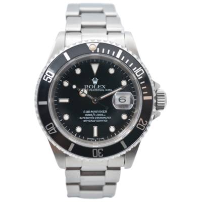 ROLEX SUBMARINER DATE 40 BLACK DIAL OYSTERSTEEL AUTOMATIC 1991 REF: 16610
