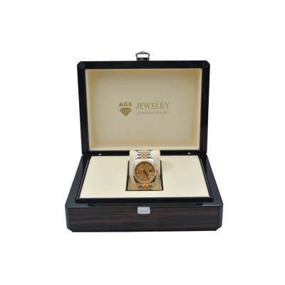 ROLEX DATEJUST 36MM AUTOMATIC TWO TONE 18K YELLOW GOLD STEEL JUBILEE DIAMOND DIAL 2010 REF: 116233