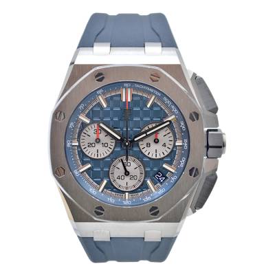 AUDEMARS PIGUET ROYAL OAK OFFSHORE BLUE MEGA TAPPISERIE 43 STAINLESS STEEL NEVER POLISHED REF: 26420TI.OO.A027CA.01
