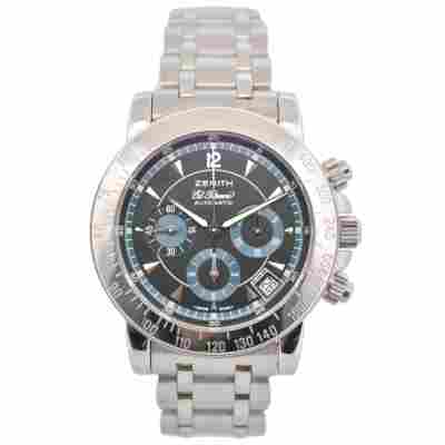 ZENITH EL PRIMERO RAINBOW CHRONOGRAPH 40 STEEL BLACK DIAL AUTOMATIC REF: 01/02.0641.400