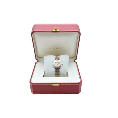 CARTIER MUST DE CARTIER 21 QUARTZ 28MM SILVER DIAL STAINLESS STEEL REF: 1340