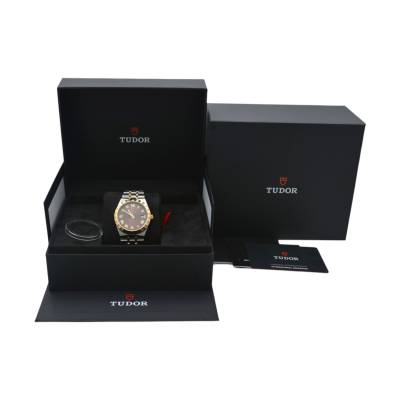 TUDOR ROYAL 39 TWO TONE CHOCOLATE ROMAN DIAL FULL SET 2024 AUTOMATIC REF: 28503