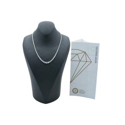 COLIER TENIS DIN AUR ALB 14K CU DIAMANTE NATURALE_130691