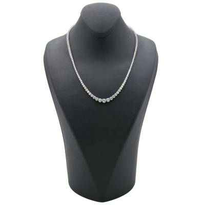 COLIER TENIS DIN AUR ALB 14K CU DIAMANTE NATURALE_130691