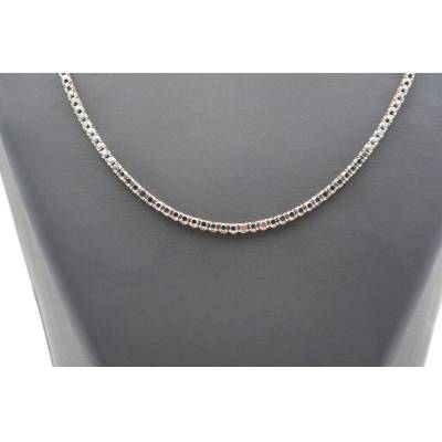 COLIER TENIS DIN AUR ROZ 18K CU DIAMANTE NATURALE_129955