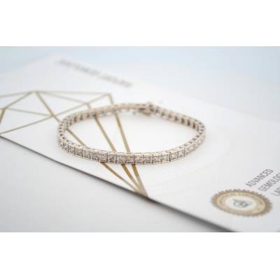 BRATARA TENIS DIN AUR ALB 10K CU DIAMANTE NATURALE_130690
