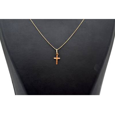 LANT SI PANDANT IN FORMA DE CRUCE DIN AUR GALBEN 14K_129044