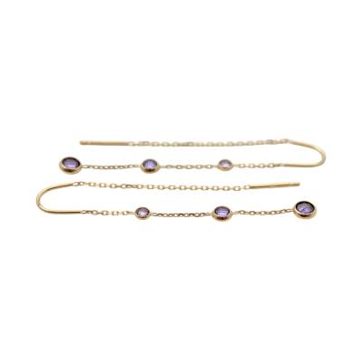 CERCEI AUR GALBEN 14K