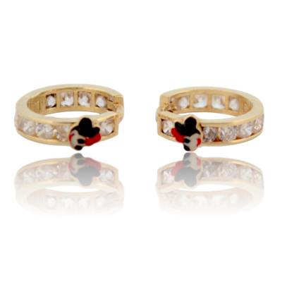 CERCEI ROTUNZI CU MINNIE MOUSEPENTRU COPII DIN AUR GALBEN 14K_129114