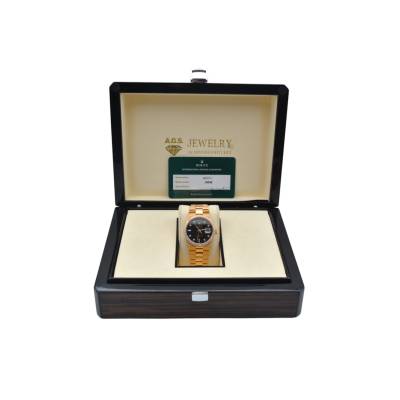  ROLEX DAY-DATE OYSTERQUARTZ 36 YELLOW GOLD PRESIDENT DIAMONDS REF: 19048    