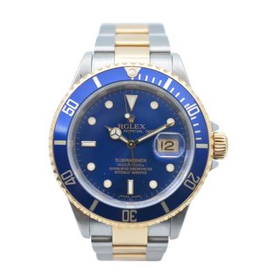 ROLEX SUBMARINER DATE “BLUESY” 40 AUTOMATIC TWO-TONE BLUE DIAL 2008 REF: 16613T