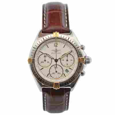 BREITLING CHRONOMAT SEXTANT 36MM GOLD&STEEL WHITE DIAL QUARTZ REF: 80350