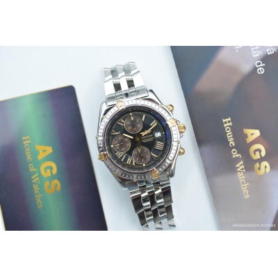 BREITLING CROSSWIND CHRONOGRAPH 43 TWO TONE BLACK DIAL AUTOMATIC REF: B13355