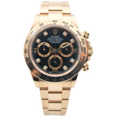 ROLEX DAYTONA COSMOGRAPH 40 YELLOW GOLD BLACK DIAMOND DIAL FULL SET 2023 REF: 116508