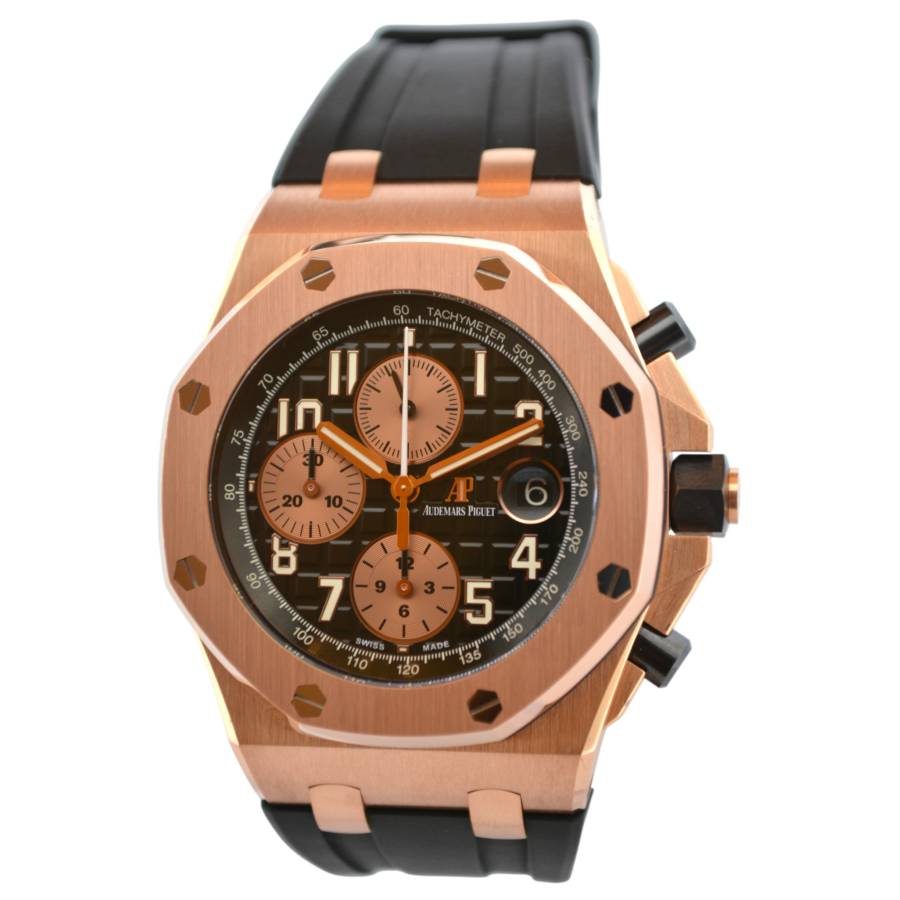 AUDEMARS PIGUET ROYAL OAK OFFSHORE CHRONOGRAPH 42MM ROSE GOLD FULL SET REF: 26470OR.OO.A002CR.02.A