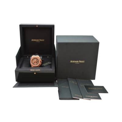 AUDEMARS PIGUET ROYAL OAK OFFSHORE CHRONOGRAPH 42MM ROSE GOLD FULL SET REF: 26470OR.OO.A002CR.02.A
