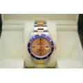 ROLEX SUBMARINER DATE 40 SERTI DIAL TWO TONE BLUE BEZEL 1996 REF: 16613SG