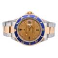 ROLEX SUBMARINER DATE 40 SERTI DIAL TWO TONE BLUE BEZEL 1996 REF: 16613SG