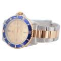 ROLEX SUBMARINER DATE 40 SERTI DIAL TWO TONE BLUE BEZEL 1996 REF: 16613SG