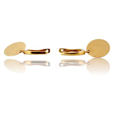 CERCEI CU PANDANT IN FORMA DE BANUT DIN AUR GALBEN 14K_129792