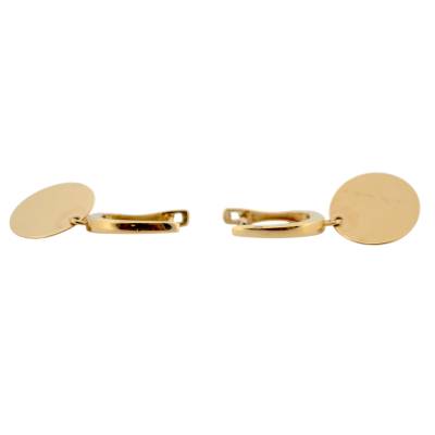 CERCEI CU PANDANT IN FORMA DE BANUT DIN AUR GALBEN 14K_129792