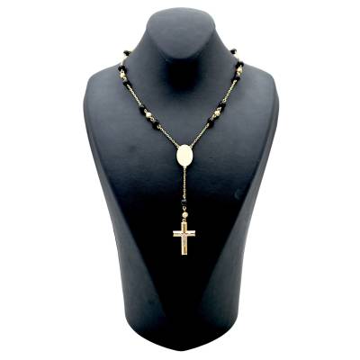 LANT SI PANDANT IN FORMA DE CRUCE DIN AUR GALBEN 14K_129759