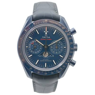 OMEGA SPEEDMASTER MOONPHASE BLUE SIDE OF THE MOON AUTOMATIC CO-AXIAL BLUE CERAMIC FULL SET 2023 REF: 304.93.44.52.03.001