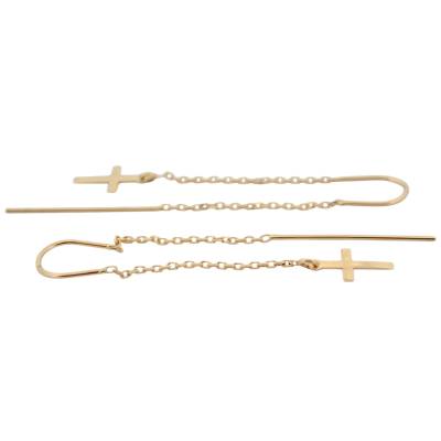 CERCEI LUNGI DIN AUR GALBEN 14K_129620