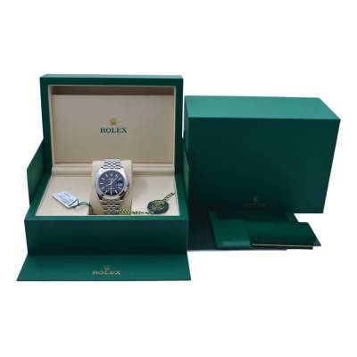 ROLEX DATEJUST 41 AUTOMATIC BLACK DIAL STEEL JUBILEE FULL SET 2025 NEW REF: 126300