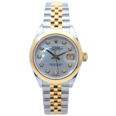 ROLEX LADY-DATEJUST 28 TWO TONE MOP DIAMOND DIAL JUBILEE FULL SET 2026 REF: 279163