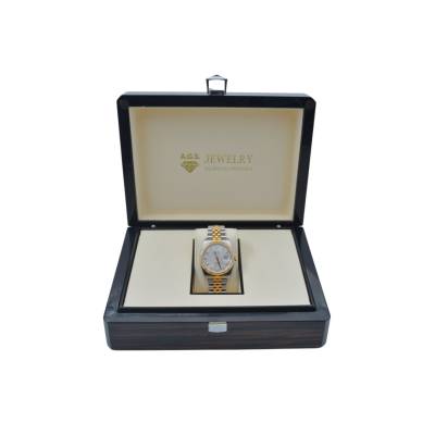 ROLEX DATEJUST 36 TWO TONE SILVER DIAMOND DIAL JUBILEE AUTOMATIC REF: 116233