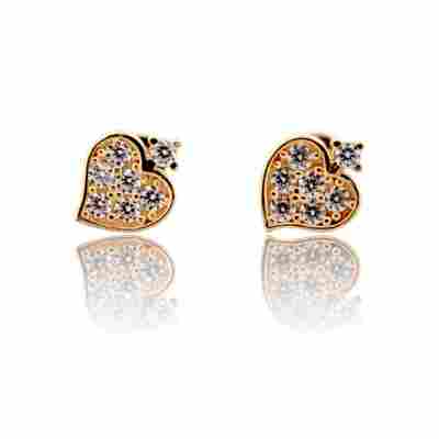 CERCEI CU SURUB IN FORMA DE INIMA DIN AUR GALBEN 14K_129511