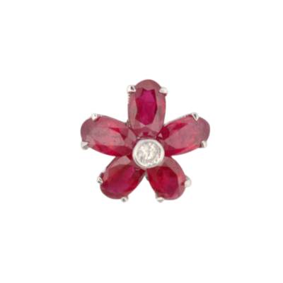 PANDANT AUR ALB 14K CU DIAMANT NATURAL SI RUBINE_122706