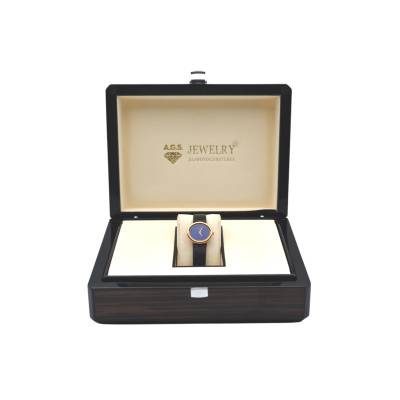 PIAGET VINTAGE YELLOW GOLD 27X24 MM DEEP BLUE DIAL LEATHER STRAP REF: 98120 