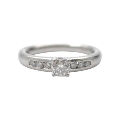 INEL DE LOGODNA DIN PLATINA 950 CU DIAMANTE NATURALE