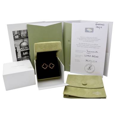 CERCEI VAN CLEEF&ARPELS VINTAGE ALHAMBRA DIN AUR GALBEN 18K CU ONYX FULL SET 2022 REF: VCARA44200 