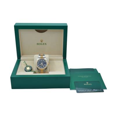 ROLEX DATEJUST 41 AUTOMATIC BLACK DIAMOND DIAL TWO TONE OYSTER FULL SET 2021 REF: 126333